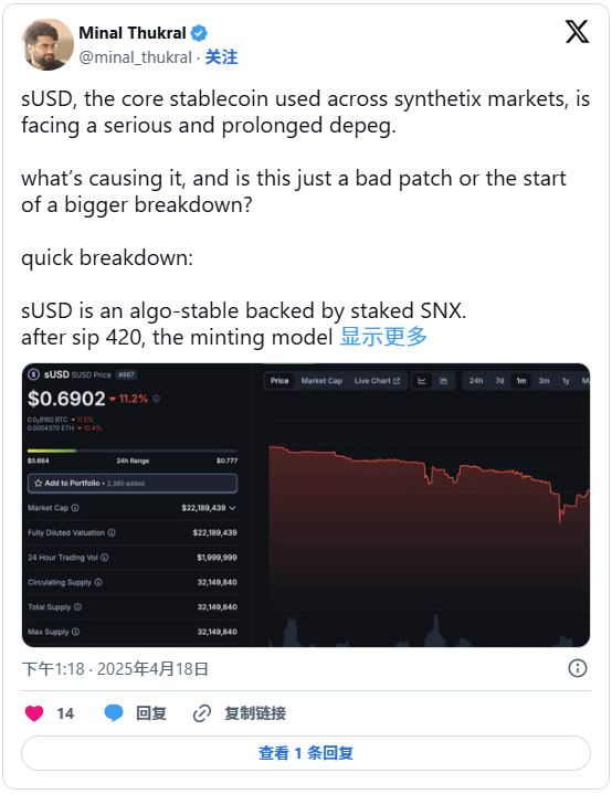 sUSD面临长期脱钩，脱钩原因是什么？sUSD币还有救吗？